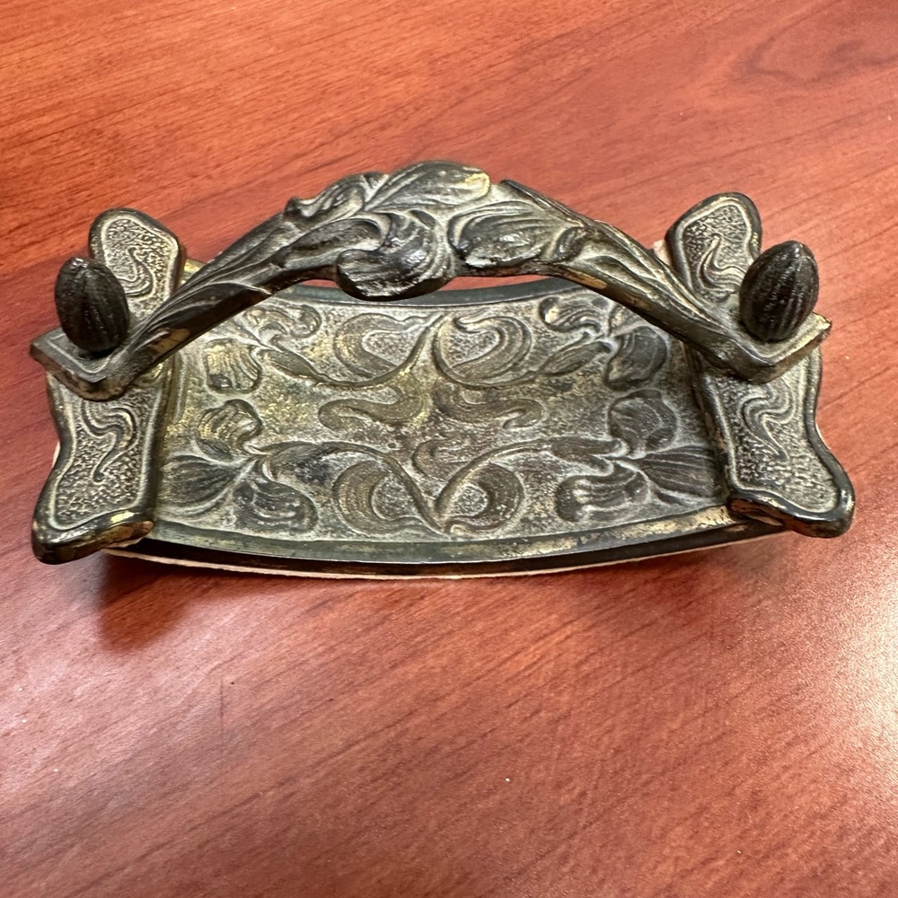 Vintage Brass Art Nouveau Ornate Ink Blotter